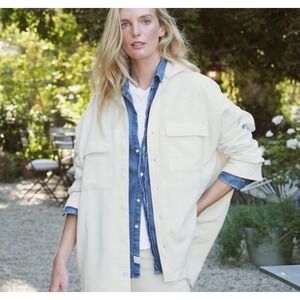 Frank & Eileen MCLOGHLIN Natural 100% Italian Brushed Cotton Canvas Sz M/L  READ